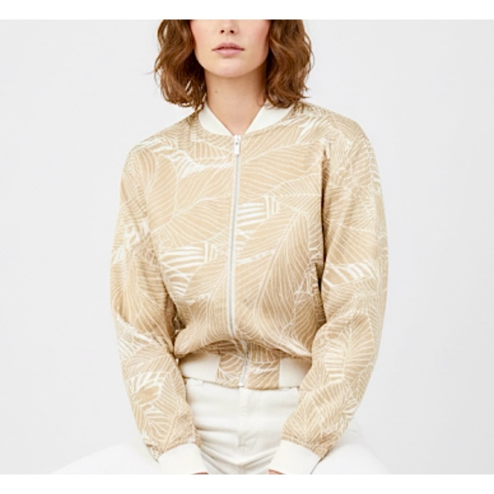 ZARA WOMEN GOLD BOMBER JACKET L TROPICAL STREETWEAR GRUNGE PUNK URBAN *SOLD OUT*